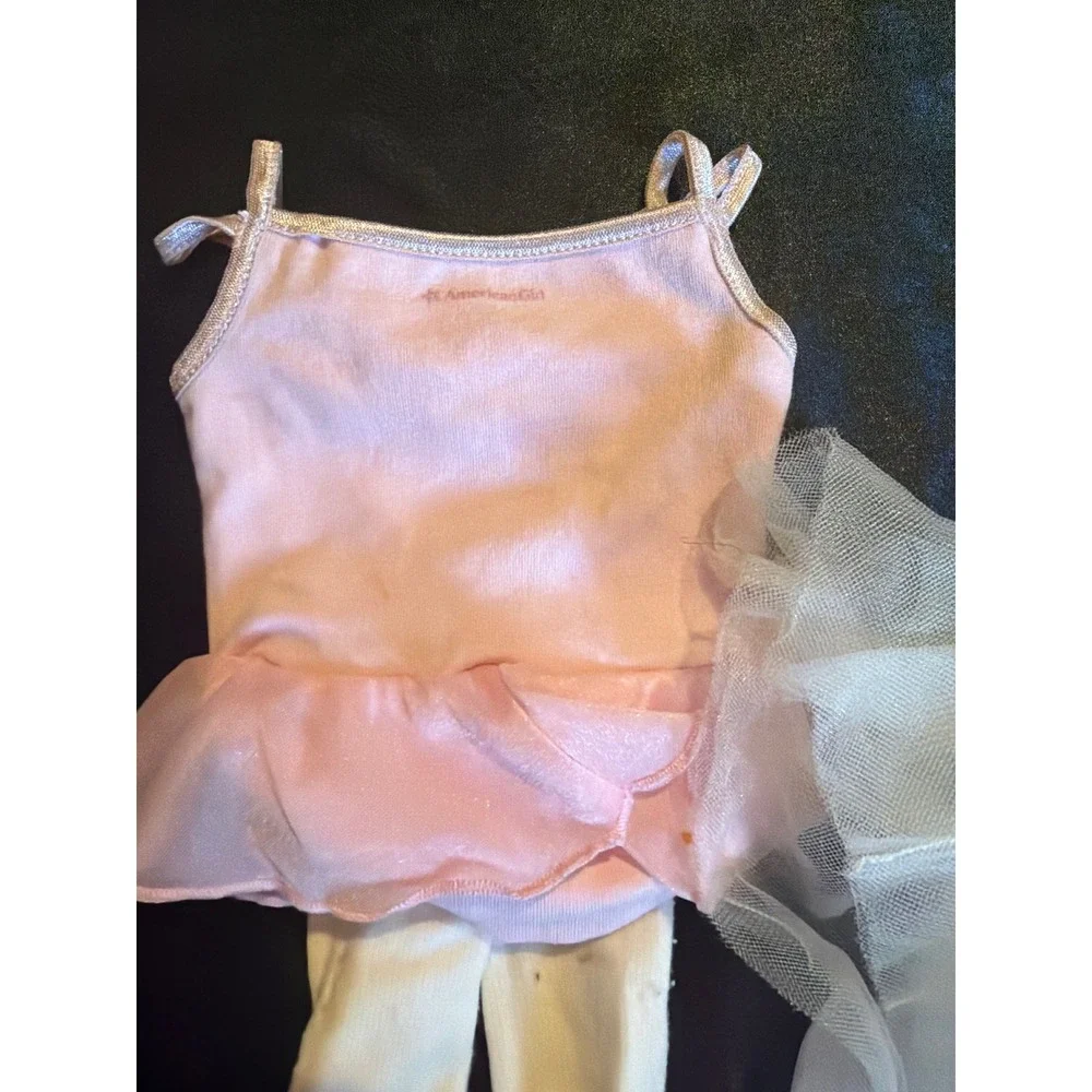 American girl, doll ballet dance leotard with tights and extra tutu